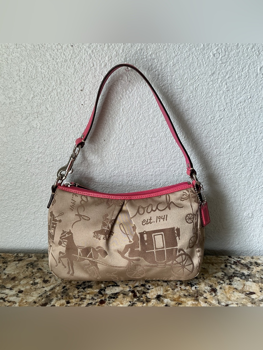 Coach Pink Horse and Carriage Mini Bag